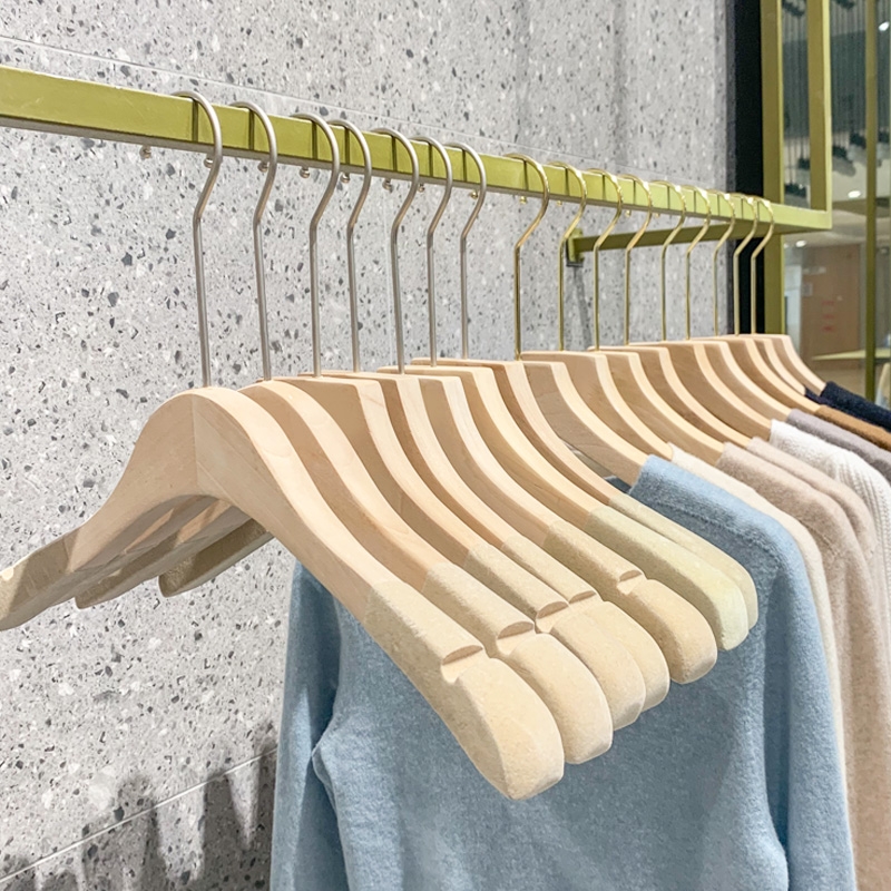 服装防滑木衣架批发